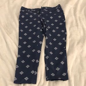 Blue patterned khakis